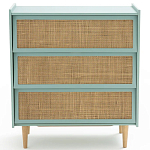 Комод с 3-мя ящиками из ротанга Blais Turquoise Wicker Furniture варинант исполнения - 3 | Loft Concept в Сочи