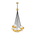 Люстра с 15-ю белыми  плафонами с золотой внутренней поверхностью Hinkley варинант исполнения - 2 | Loft Concept в Сочи