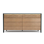 Комод 8 ящиков с подсветкой на рельефном фасаде Warm Industrial варинант исполнения - 4 | Loft Concept в Сочи