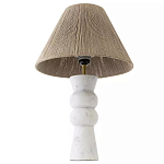 Настольная лампа с плетеным абажуром и белым мраморным основанием Simplicity and Nobility варинант исполнения - 2 | Loft Concept в Сочи