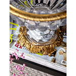 Чаша из прозрачного стекла с бронзовой подставкой и ручками Eden Garden варинант исполнения - 4 | Loft Concept в Сочи