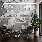 Гипсовая 3D Панель M-47 варинант исполнения - 2 | Loft Concept в Сочи