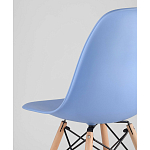 Пластиковый стул на ножках из массива бука Eames Blue варинант исполнения - 3 | Loft Concept в Сочи
