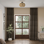 Потолочный светильник с плафоном из плетеного джута и черным каркасом Quoizel варинант исполнения - 7 | Loft Concept в Сочи