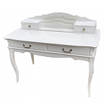 Стол-бюро белого цвета из массива бука с 4-мя ящиками White Provence варинант исполнения - 3 | Loft Concept в Сочи