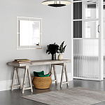 Настенное зеркало квадратной формы в металлической раме золотого цвета CORNER MIRROR GOLD варинант исполнения - 1 | Loft Concept в Сочи