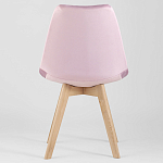 Стул с мягким велюровым сиденьем Arvika Pink варинант исполнения - 4 | Loft Concept в Сочи