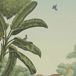 Обои ручная роспись River Scenes of Bengal Verdoyant варинант исполнения - 2 | Loft Concept в Сочи