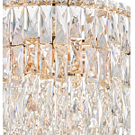 Люстра круглая с хрустальными подвесками на золотистом каркасе Roul Crystal Light варинант исполнения - 2 | Loft Concept в Сочи