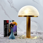 Настольная лампа c абажуром в форме купола из натурального камня  Heavenly Harmony варинант исполнения - 2 | Loft Concept в Сочи