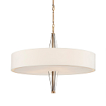 Люстра круглая с белым тканевым абажуром  White Light Diffuser варинант исполнения - 3 | Loft Concept в Сочи