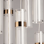 Люстра каскадная с прозрачными цилиндрическими плафонами Jenae Glass Tube Lighting варинант исполнения - 4 | Loft Concept в Сочи