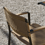 Дизайнерский стул с каркасом из металла с плетеными сиденьем и спинкой GREEN POINT Chair варинант исполнения - 2 | Loft Concept в Сочи