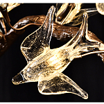 Подвесной светильник в виде золотой ветки с цветами и птичками Marvelous Garden варинант исполнения - 2 | Loft Concept в Сочи