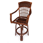 Барный стул из ротанга Eloise коричневый варинант исполнения - 5 | Loft Concept в Сочи