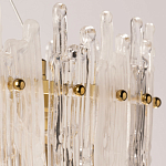 Люстра круглая с прозрачными стержнями разной длины Textured Glass Chandelier варинант исполнения - 9 | Loft Concept в Сочи