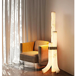 Торшер геометрический с тремя мраморными плафонами Marble Tripod варинант исполнения - 5 | Loft Concept в Сочи