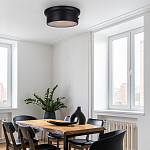 Потолочный светильник круглый черного цвета Modern Simple Ceiling Light варинант исполнения - 3 | Loft Concept в Сочи