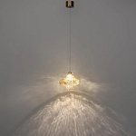 Подвесной светильник с плафоном из фактурного светло-янтарного стекла Light Ensemble варинант исполнения - 4 | Loft Concept в Сочи