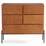 Комод с геометрическим рисунком на ящиках Anders Dark Wood варинант исполнения - 2 | Loft Concept в Сочи