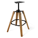 Барный стул со спинкой на 4-х коричневых ножках Бежевый Велюр Ava Charm варинант исполнения - 4 | Loft Concept в Сочи