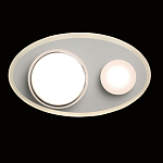 Бра овальной формы белого цвета с 2-мя лампами Lunar Pebbles варинант исполнения - 4 | Loft Concept в Сочи