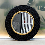 Зеркало в черной фактурной раме с золотым кантом Summon the Light варинант исполнения - 8 | Loft Concept в Сочи