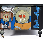 Кресло "Умный Умник" Rick and Morty graffiti chair натуральная кожа  варинант исполнения - 6 | Loft Concept в Сочи