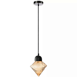 Подвесной светильник с янтарным рельефным плафоном Lamp with Frozen Glass Effect варинант исполнения - 1 | Loft Concept в Сочи
