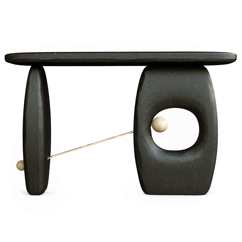 Консоль Lusitania Латунь Черный матовый в Сочи | Loft Concept 