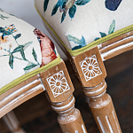 Стул из массива бука бежевый с изображением птиц и цветов Beige Green Chinoiserie Birds Garden Chair варинант исполнения - 4 | Loft Concept в Сочи