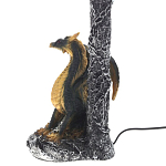Настольная лампа Дракон Dragon Black Gold Table Lamp Синий Абажур варинант исполнения - 2 | Loft Concept в Сочи