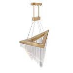 Люстра золотого цвета в форме галочки с каскадом длинных прозрачных трубок Eurofase варинант исполнения - 5 | Loft Concept в Сочи