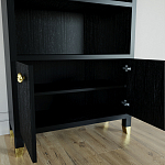 Книжный Стеллаж Elsa Dreams Black с задней стенкой варинант исполнения - 3 | Loft Concept в Сочи