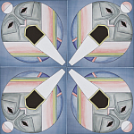 Плитка дизайнерская с узором Маска варинант исполнения - 1 | Loft Concept в Сочи