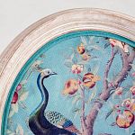 Стул из массива бука с изображением птиц и цветов Turquoise Beige Chinoiserie Garden Chair варинант исполнения - 3 | Loft Concept в Сочи