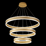Люстра подвесная светодиодная с тремя золотистыми кольцами Ring Horizontal варинант исполнения - 2 | Loft Concept в Сочи