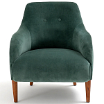 Кресло велюровое темно-зеленого цвета Diaspro Green Armchair варинант исполнения - 2 | Loft Concept в Сочи