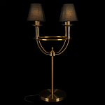 Настольная лампа на металлическом основании бронзового цвета с 4-мя черными конусовидными абажурами Dignity варинант исполнения - 2 | Loft Concept в Сочи