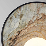 Бра круглое с каменным диском в металлической раме Sandstone Painting варинант исполнения - 2 | Loft Concept в Сочи