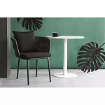 Стул мягкий с декором в виде плетеных лент на спинке и подлокотниках Semicircular Chair Decorated with Ribbons варинант исполнения - 5 | Loft Concept в Сочи