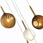 Люстра светодиодная с сферическими стеклянными плафонами Splatter варинант исполнения - 4 | Loft Concept в Сочи