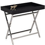 Стол сервировочный кожаный с декором в виде золотистой фигуркой лося Embodiment of Style варинант исполнения - 1 | Loft Concept в Сочи