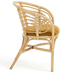 Кресло из ротанга с сиденьем из велюра Vini Rattan Armchair варинант исполнения - 3 | Loft Concept в Сочи