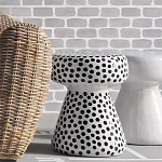 Дизайнерский журнальный стол белый в чёрный горох Gefan варинант исполнения - 1 | Loft Concept в Сочи