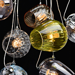 Люстра каскадная с 9-ю разноцветными стеклянными плафонами Kaleido варинант исполнения - 13 | Loft Concept в Сочи