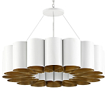 Люстра круглая фактурная в сочетании белого и золотого цвета Wide Stripes of Ribbon варинант исполнения - 4 | Loft Concept в Сочи