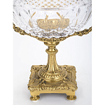 Чаша из рельефного стекла прозрачного цвета на бронзовой подставке Eden Garden варинант исполнения - 3 | Loft Concept в Сочи