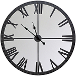 Часы настенные зеркальные с чёрным металлическим циферблатом Mirror Tower Clock варинант исполнения - 1 | Loft Concept в Сочи