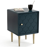 Тумба с одной дверцей Scale Ornament Blue Nightstand варинант исполнения - 1 | Loft Concept в Сочи
